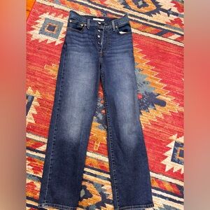 Levi's medium blue straight leg rib cage Jeans